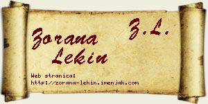 Zorana Lekin vizit kartica